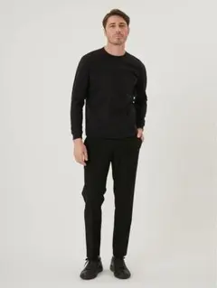BERWICH H DUE 永久クリース ジャージーパンツ 干場別注ブラック42