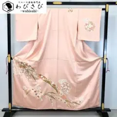 M10-5 新品保管品 本藍瓶染 絹紅梅 浴衣反物 灰紺 牡丹 菊 - メルカリ