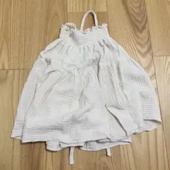 韓国子供服 MONBEBE ギャザー ワンピース Sサイズのサムネイル