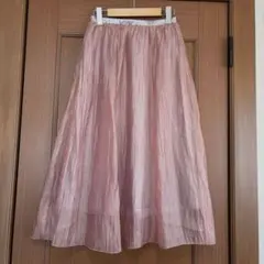 新品　オンワード　フェルウ　Feroux シフォン　スカート７号　Ｓ　ピンク