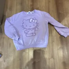 h&m キティ　トレーナー　パープル
