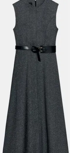 ✨新年お値下げ✨ZARAベルト付き　　　　　　ジャカード ミディ丈ワンピース