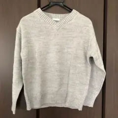 CINEMA CLUB グレー Vネック ニット S