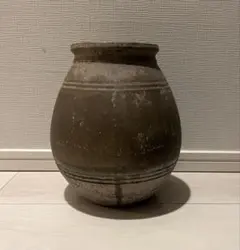 陶器製 傘立て 大型 壺型 茶系 飴釉 和モダン 玄関 口径約37cm - メルカリ