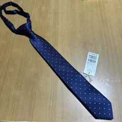 新品未使用☆コムサ イズム　紺色　ドット柄ネクタイLL