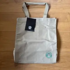スターバックス　トートバッグ　ベージュ　新品　旧ロゴ　スタバ