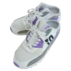 moz スニーカー 24cm 白 パープル レディース