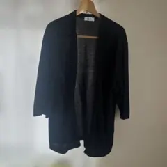 7分丈カーディガン 黒