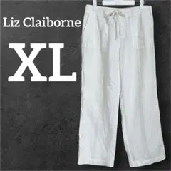 Liz Claiborne 【XL】Michaela ホワイト ワイドパンツ