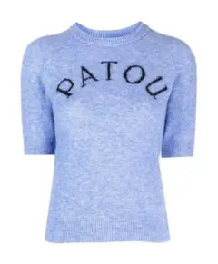 PATOU 阪急梅田 限定ピンク ロゴ入り 半袖ニット 正規品 - メルカリ