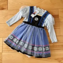 新品　ディズニー　アナ雪リトシー　エルサ　幼少期　ワンピース　なりきり　90cm