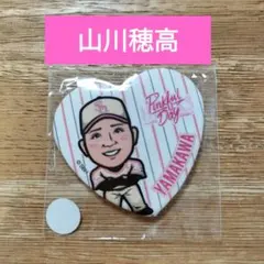 若鷹ガチャ ホークス 山川穂高 記録達成100mm缶バッジ 福岡ソフトバンクホークス 山川穂高 若鷹ガチャ缶バッジ ピンクフル