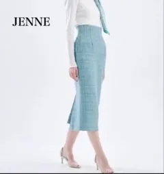 JENNE ジェンヌ ツイードストレートスカート　ブルー　新品未使用　S ツイードストレートスカート｜JENNE(ジェンヌ)公式通販：パリジェンヌ