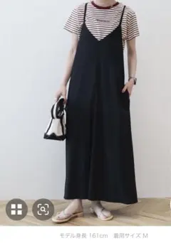 AMERICAN HOLIC 丈違いキャミワンピース　ブラック