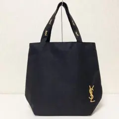イヴサンローラン ロゴ 刺繍 トートバッグ ブラック 未使用 サンローラン