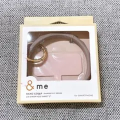 エレコム P-STHSIDPNハンドストラップスマホ用 ピンク ゴールドリング付のサムネイル