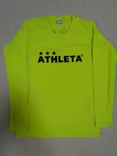 ATHLETA アスレタ 蛍光イエロー Vネック長袖シャツ 160