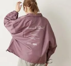 OLIVE des OLIVE シャイニーバックロゴジャケット　ナイロン