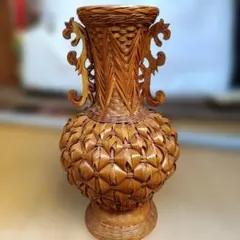 竹編 花籠　中筒　直径約15cm　高さ25cm
