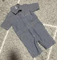 babyGap ストライプデニム生地　ロンパース 70cm