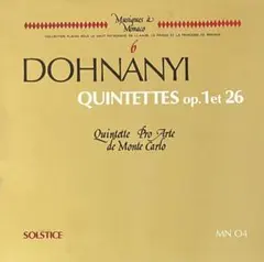 Dohnanyi - Quintettes Op.1 Et 26 クラシカル