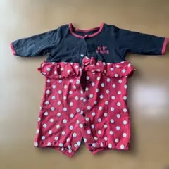 【セール品】 BABY フリル付きロンパース 50-60 ディズニー ミニー