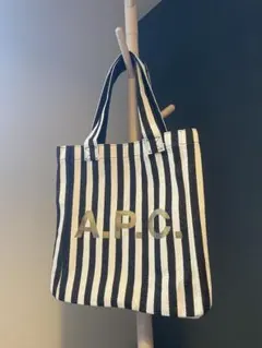 【新品未使用】A.P.C. ストライプ トートバッグのサムネイル