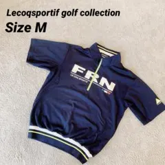 【美品】ルコックスポルティフ　GOLF　半袖シャツ　ハーフジップ　M　フランス