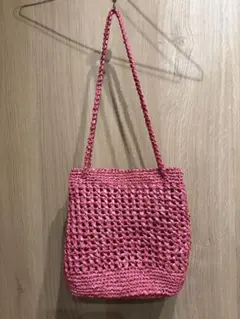ピンクメッシュトートバッグ - メルカリ