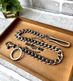 【新品】ウォレットチェーン ストリート系 シルバーY2K 即日発送 秋冬コーデ