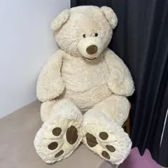 コストコ　くま　ぬいぐるみ　ベージュ　約135cmのサムネイル