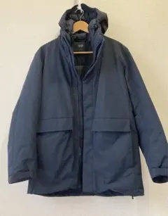 ユニクロ ハイブリッドダウンパーカ　ネイビー　メンズMサイズ　2019年製