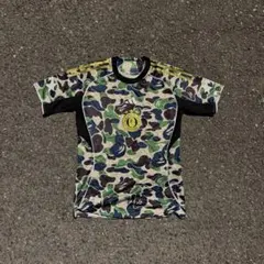 BAPE × adidas コラボ カモ ゲームシャツ トリコロール S 希少