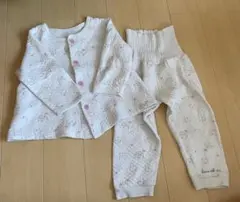 動物柄パジャマセット 90cm ホワイト