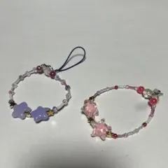 ハンドメイド 星型チャーム 2個セット