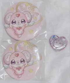 名探偵プリキュア ドリステ 缶バッジ ポチタン マシュタン シュシュ