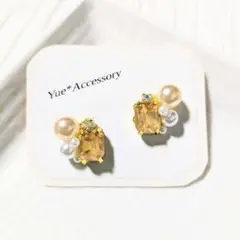 P-27　ハンドメイド☆ビジューピアス／イヤリング