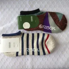 rasoxラソックス靴下2足セット 新品 日本製 M24〜26cm ユニセックス