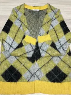 ユナイテッドアローズ　ウールモヘヤ　シャギー　アーガイルニット　限定値下げ中❗️