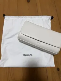 STAND OIL ホワイトレザーショルダーバッグ