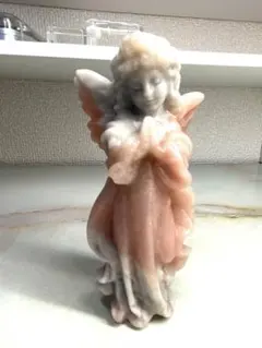 ピンクオパール ピンクオパライト オパライト 天使 カービング 彫り物