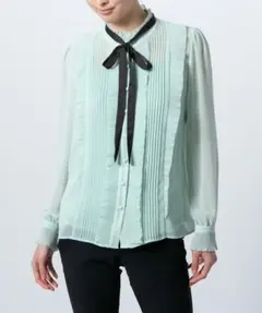 ダブスタ テンセルデニムブラウス フリル シャツ - メルカリ