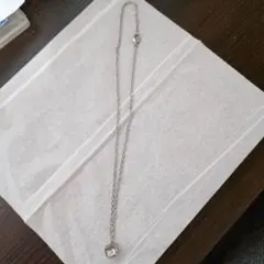 シルバー スクエア型ペンダント ネックレス