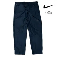 90s NIKE（ナイキ）ナイロン ワイドパンツ/L/ブラック