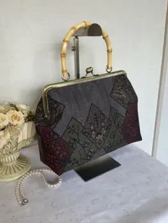 着物 ショルダーバッグ スマホショルダーバッグ がま口 リメイク 浴衣