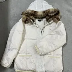 TOMMY HILFIGER ホワイト フード付きダウン