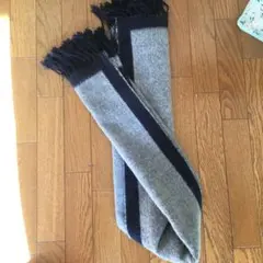 マフラー　両面用　グレー　ネイビー