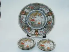 九谷焼　盛り鉢と小皿5枚