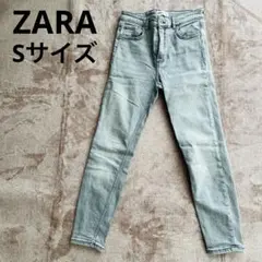 ZARA ザラ　ライトグレー デニム　ジーンズ　ストレッチあり　レディース