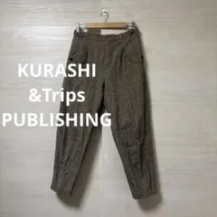 KURASHI&Trips PUBLISHING★リネン テーパードパンツ 総柄
